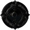 Ekena Millwork Attica Acanthus Leaf Ceiling Medallion (Canopies up to 3 1/4"), 30 1/8"OD x 1 1/2"P, Black Pearl CM30ATBPS - alternate 1